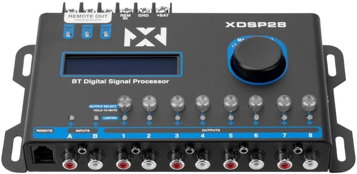 8-Channel X-Series 15 Band Parametric EQ Digital Signal Processor with LCD Display, Bluetooth and Remote