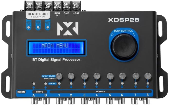 8-Channel X-Series 15 Band Parametric EQ Digital Signal Processor with LCD Display, Bluetooth and Remote