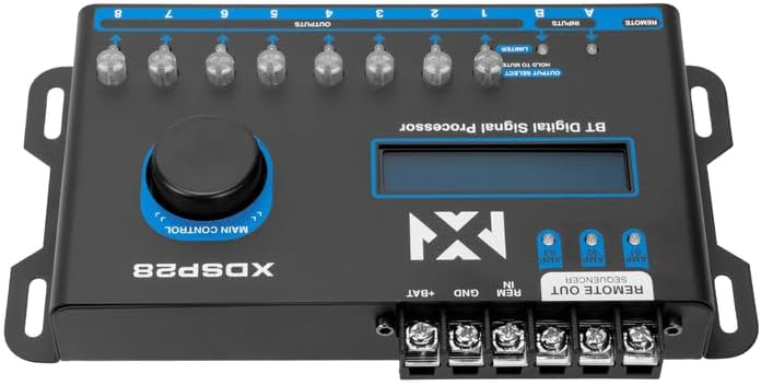 8-Channel X-Series 15 Band Parametric EQ Digital Signal Processor with LCD Display, Bluetooth and Remote
