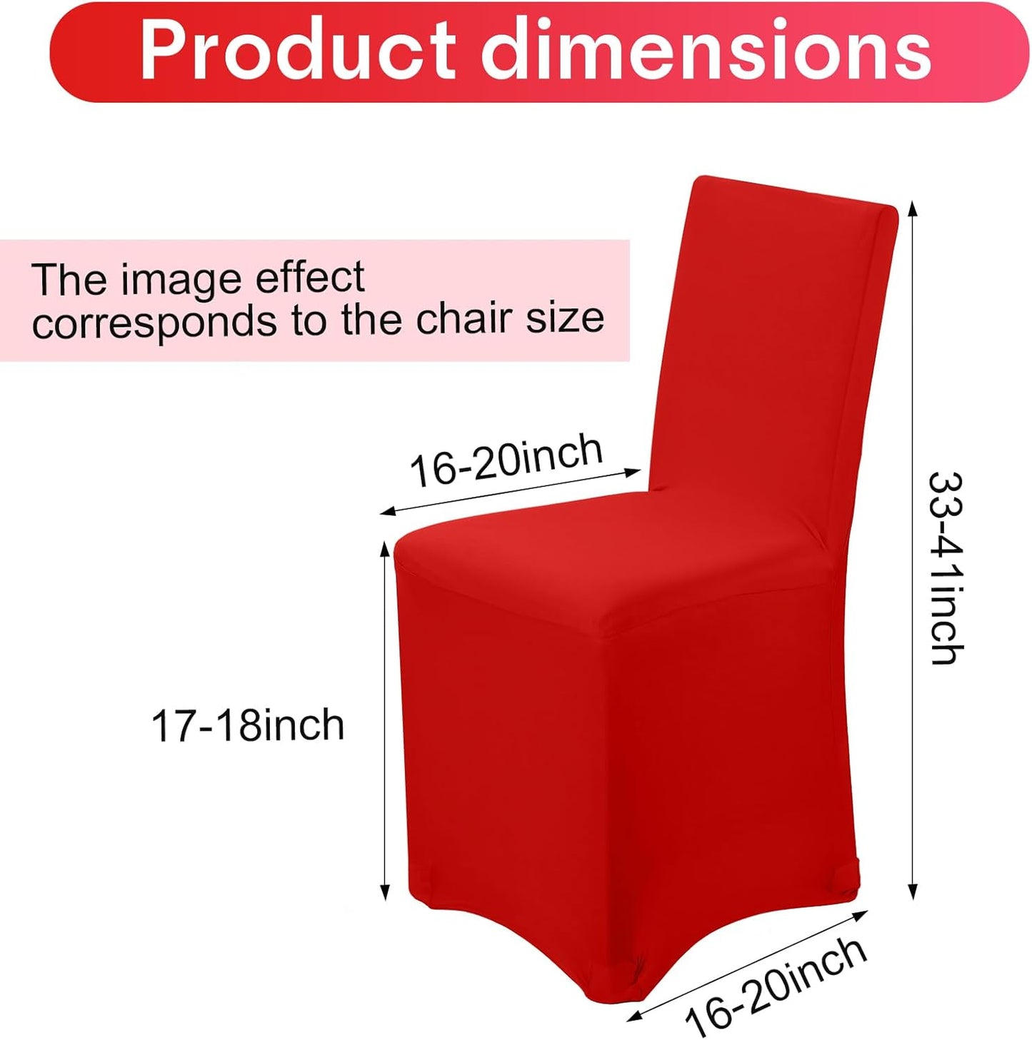 48 Pcs Multicolor Spandex Stretch Chair Covers, Bulk Waterproof Dining Chair Covers, Fitted
