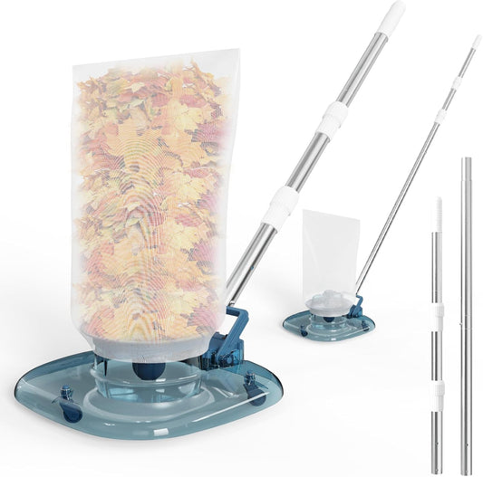Cordless Pool Leaf Vacuum and Skimmer with Telescopic Pole, 83GPM Suction, Rechargeable