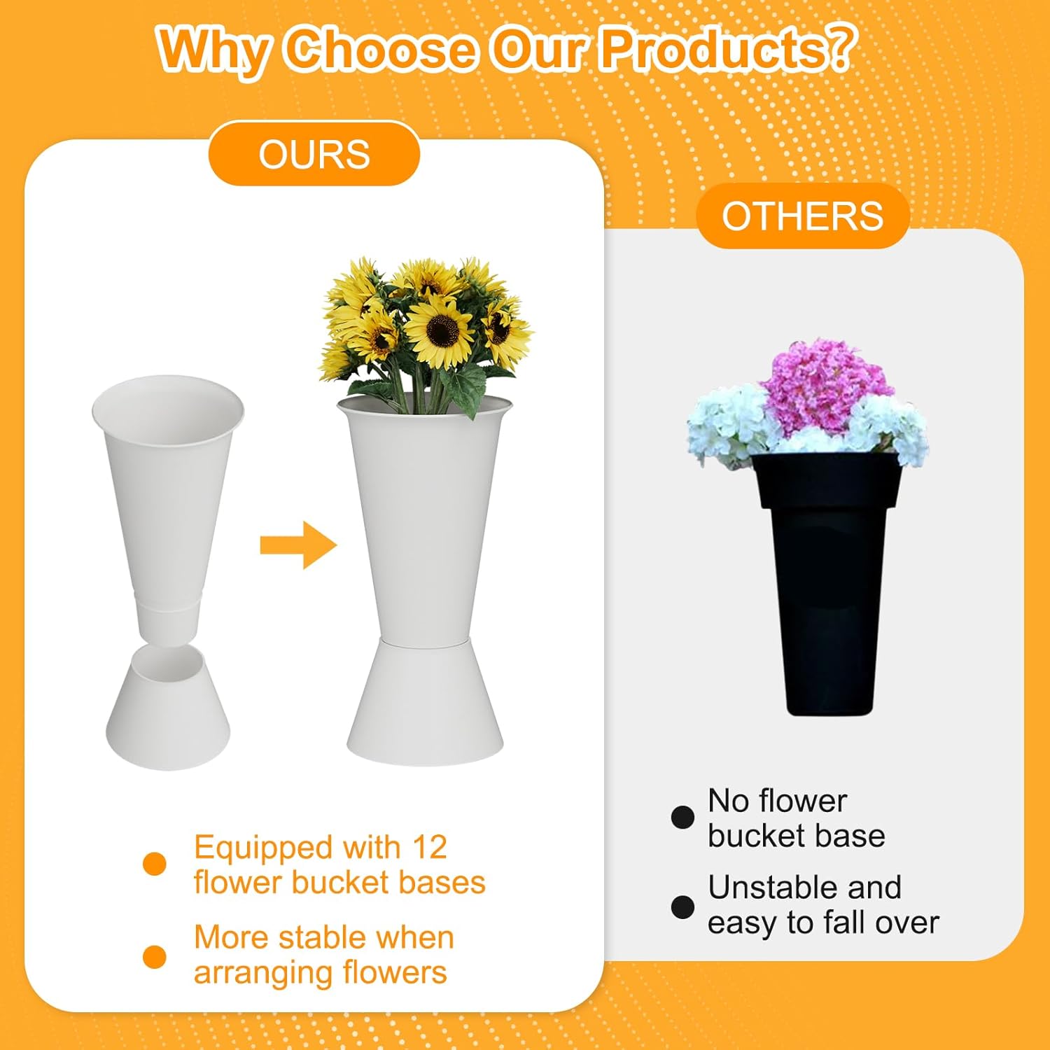 花瓶・フラワースタンド neighborhood WARLOCK CUBE-3 Flower Stand, 3-Tier Flower Display Stand with Buckets for