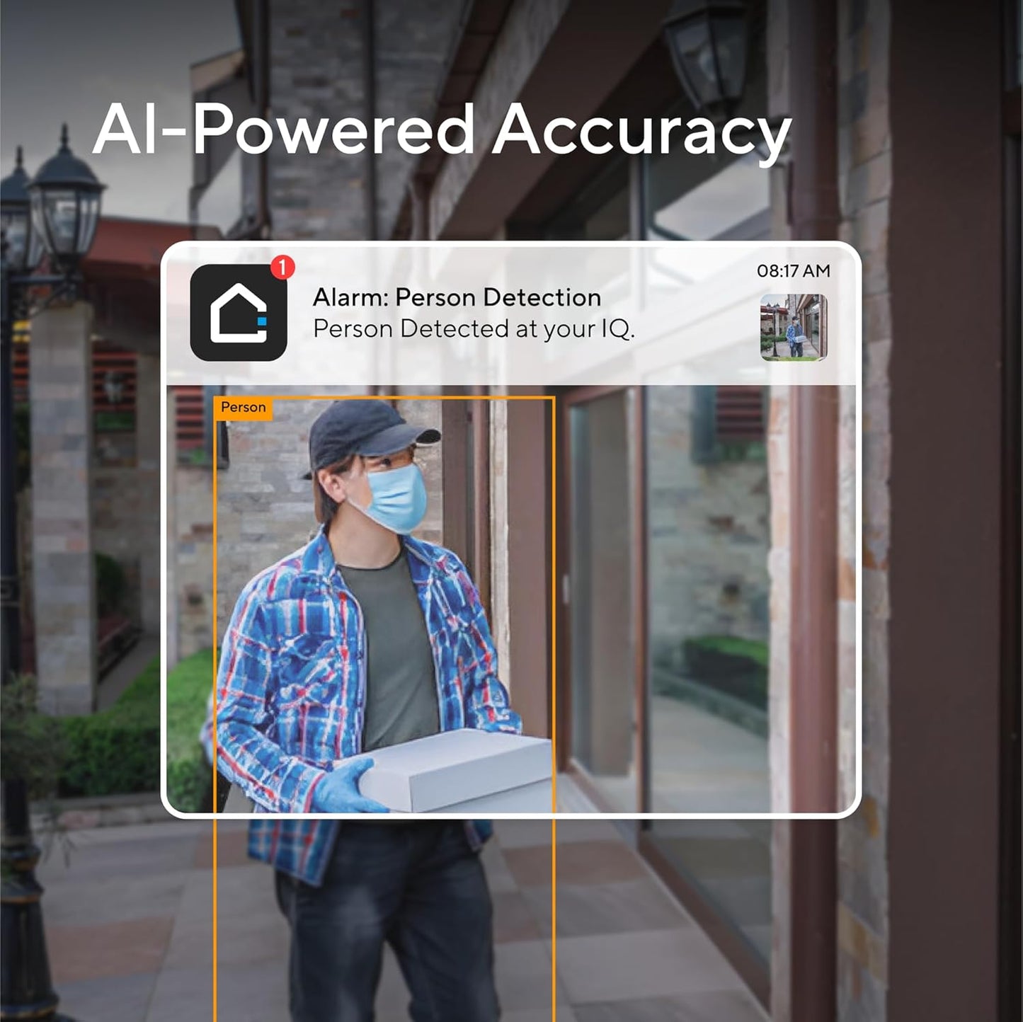 4K UHD Wired AI Security Camera, 160 Degree Wide Angle, Free 7 Day Cloud Storage, Dual PoE/WiFi Connectivity