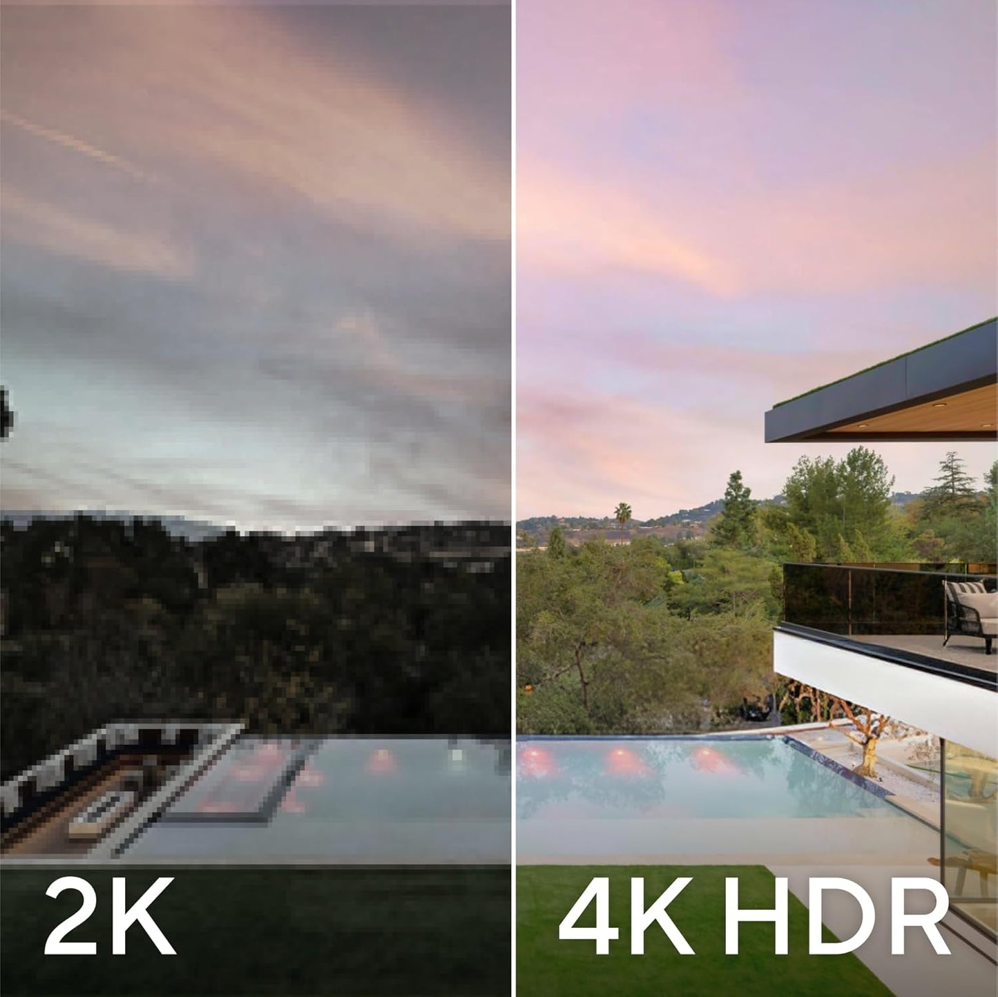 4K UHD Wired AI Security Camera, 160 Degree Wide Angle, Free 7 Day Cloud Storage, Dual PoE/WiFi Connectivity