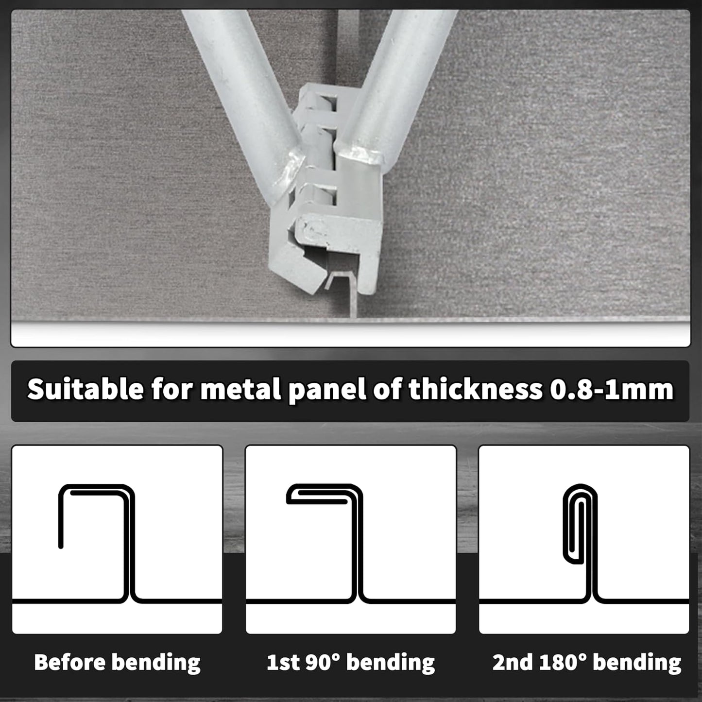 Hand Seamer, Heavy Duty Sheet Metal Bender, Professional Metal Bending Tool, Bending Pliers with Non-Slip Handle