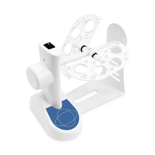 VISOSCI 3D Tube Rotator Speed with Fixed Speed 20RPM for Sample Mixing, Tube Mixer with 3 Clamps for 0.5/1.5/2/5/7/10/15/50ml Tubes
