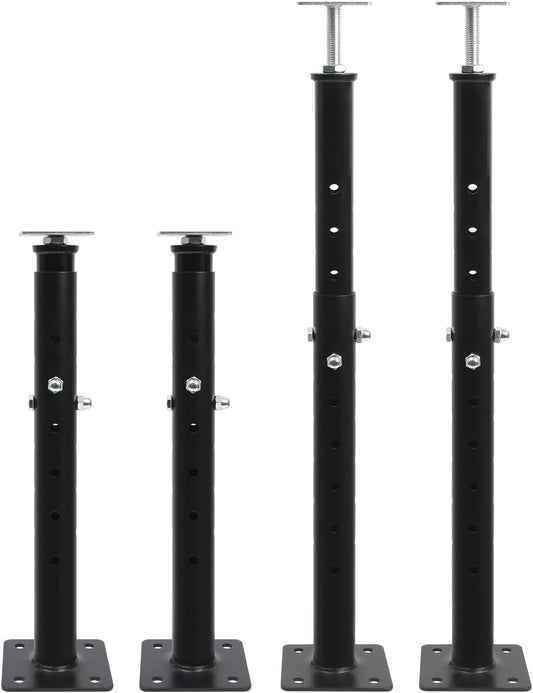 4 Pack House Floor Jacks for Leveling,19.5'-34.5' Height Range Adjustable House Floor Jacks, Telescoping