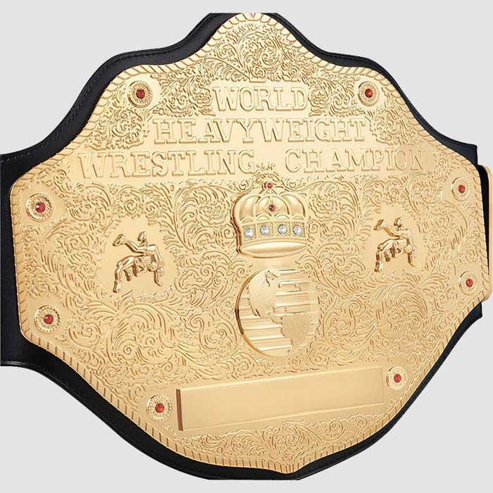 Big Gold 2mm Championship Title Belt Replica, World Heavyweight Wrestling Belt