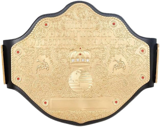 Big Gold 2mm Championship Title Belt Replica, World Heavyweight Wrestling Belt