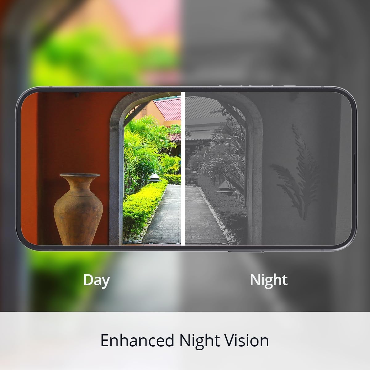 Smart Home Security Light Bar with Wi-Fi Amplifier, Built-in Camera with Night Vision, Microphone, Sound Speaker