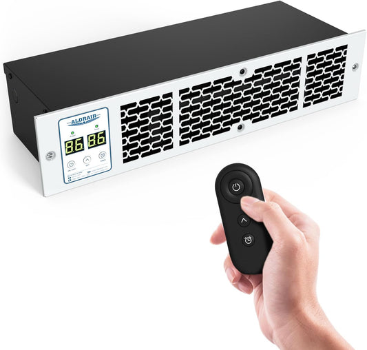 Electric Kickspace Heater with Thermostat and Timer, 1350W with Remote, Control Panel, Under Cabinet