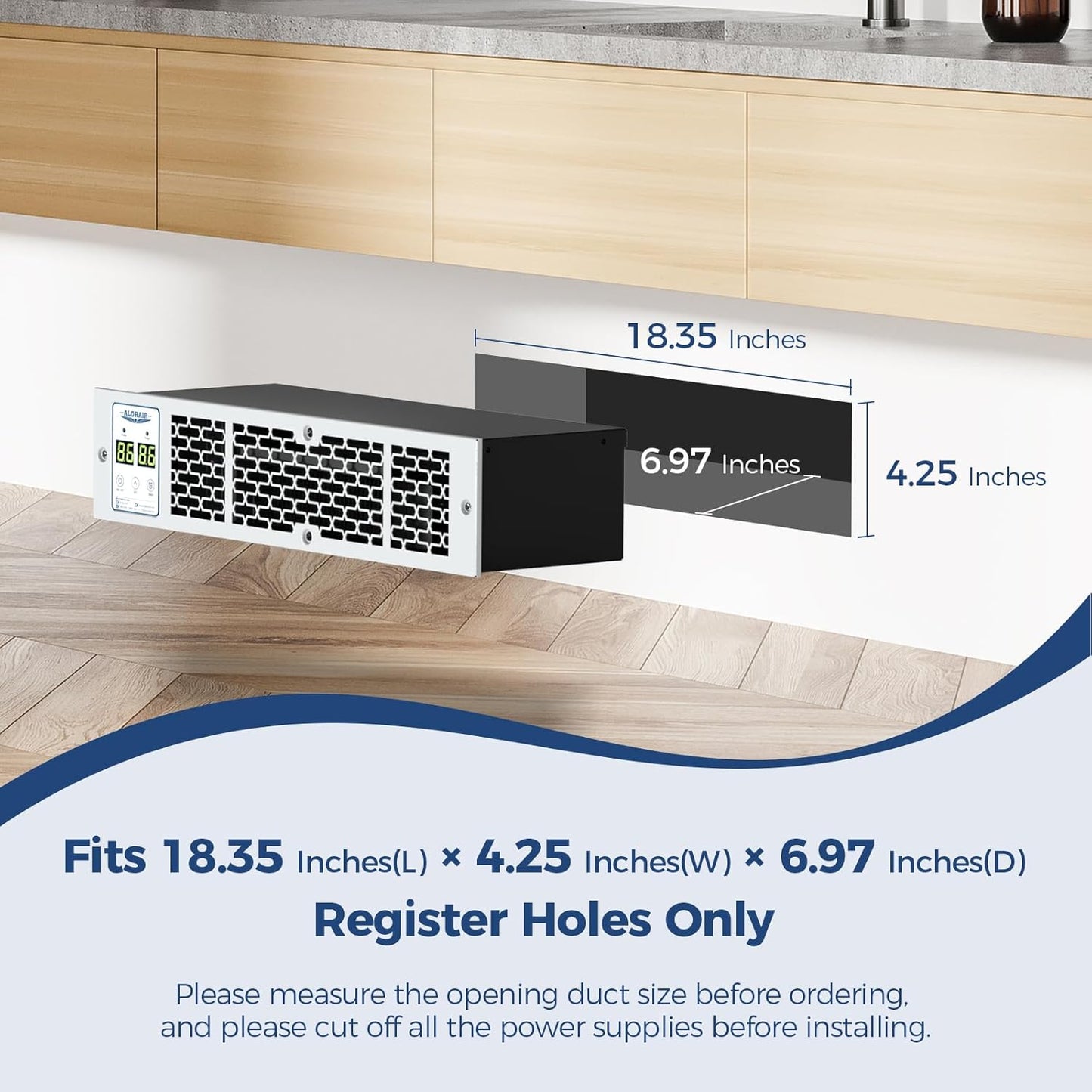 Electric Kickspace Heater with Thermostat and Timer, 1350W with Remote, Control Panel, Under Cabinet