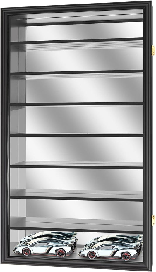 Large 1/24 Scale Diecast Model with Removeable Shelf 16 Cars Display Case Cabinet Holder Holds 16 Cars 1:24