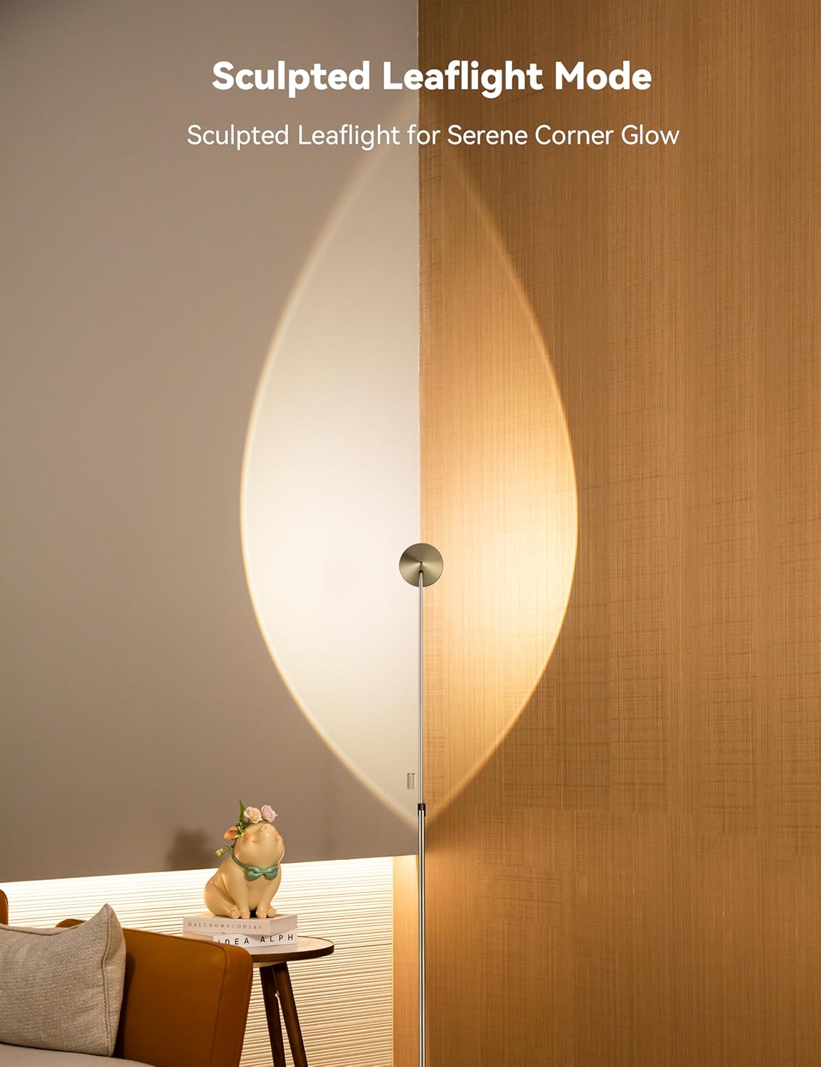 Gold Floor Lamp, Flexible Up and Down Rotatable 150 Degree, 3-Stage Touch Dimmable LED