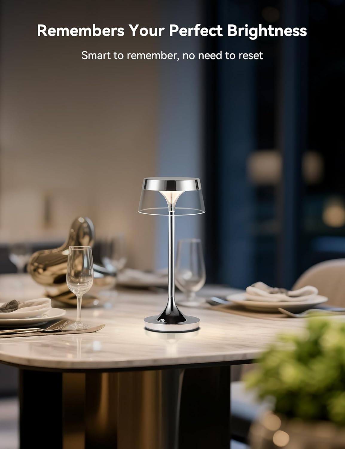 Cordless LED Table Lamp, Portable 3 Color Stepless Touch Dimmable Desk lamp, Rechargeable Table Lamp
