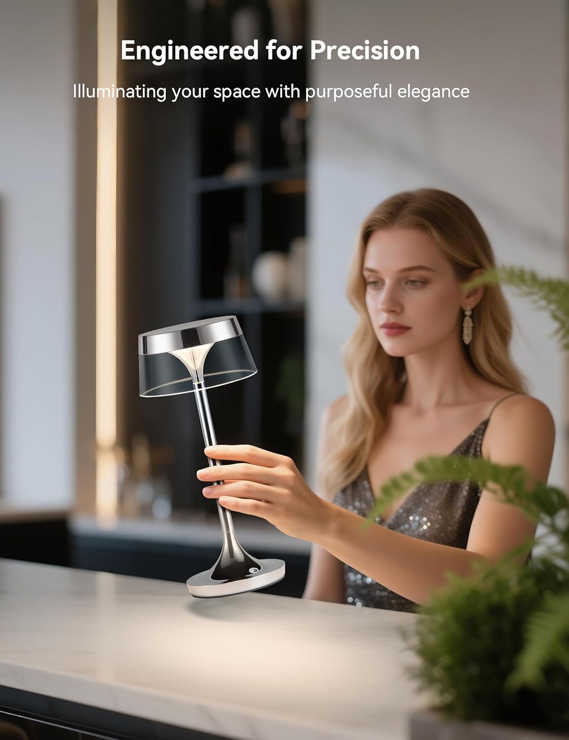 Cordless LED Table Lamp, Portable 3 Color Stepless Touch Dimmable Desk lamp, Rechargeable Table Lamp