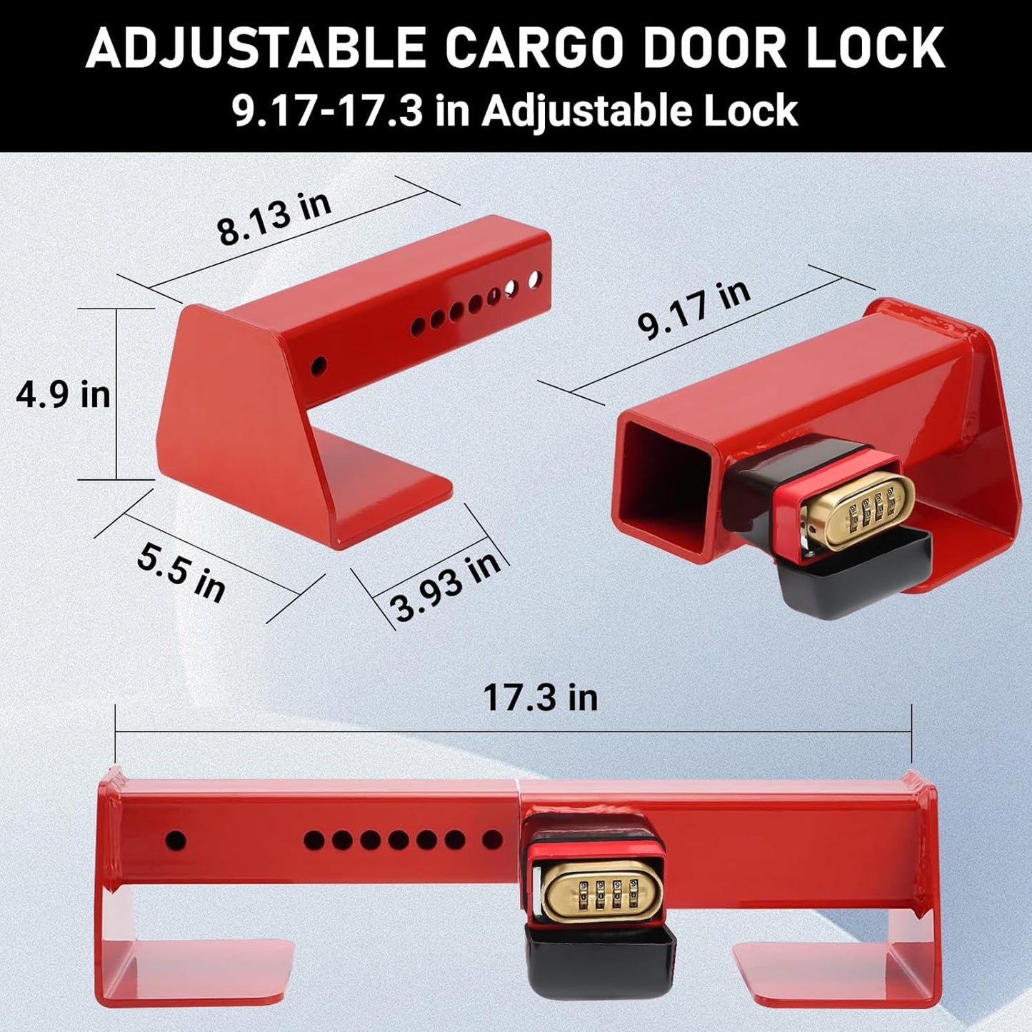 Shipping Cargo Container Door Lock, Heavy Duty Container Trailer Door Locks for Semi Trailers, Cargo Vans