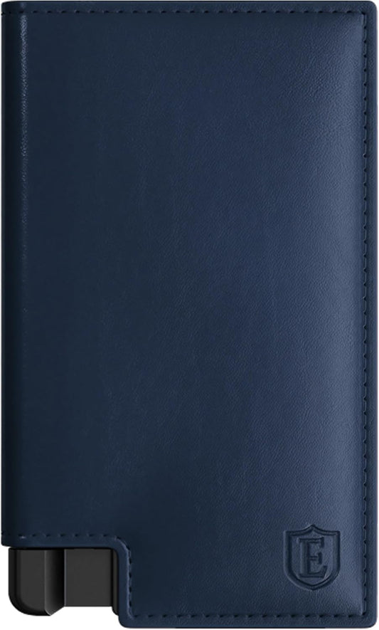 Men's Wallet , RFID Blocking Parliament Leather Minimalist Wallet, Slim Cardholder for Men w/Eject Button