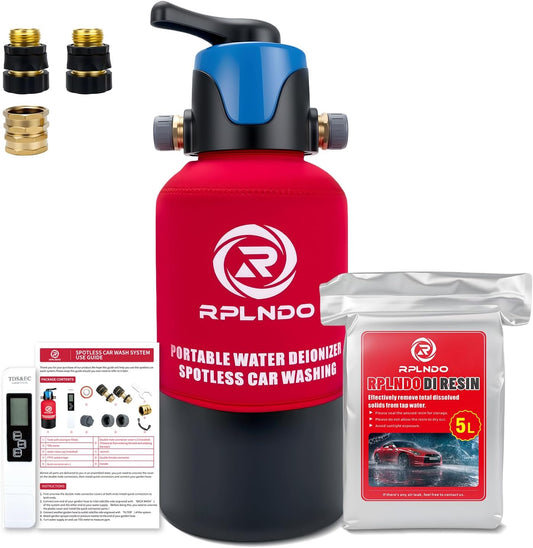 Spotless Car Wash System with Bypass, Deionized Water System, Garden Hose Quick Connector