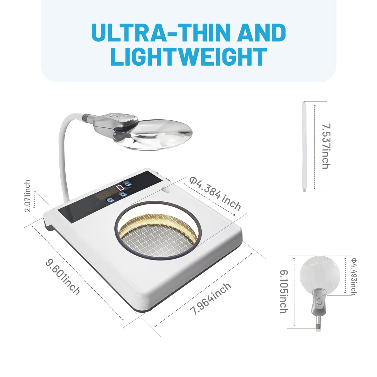 Digital Colony Counter with High-Sensitivity Counting Probe Pen for Accurate Counting,Built-in Annular Fluorescent Lamp with Side Lighting for Clear Colony Contrast