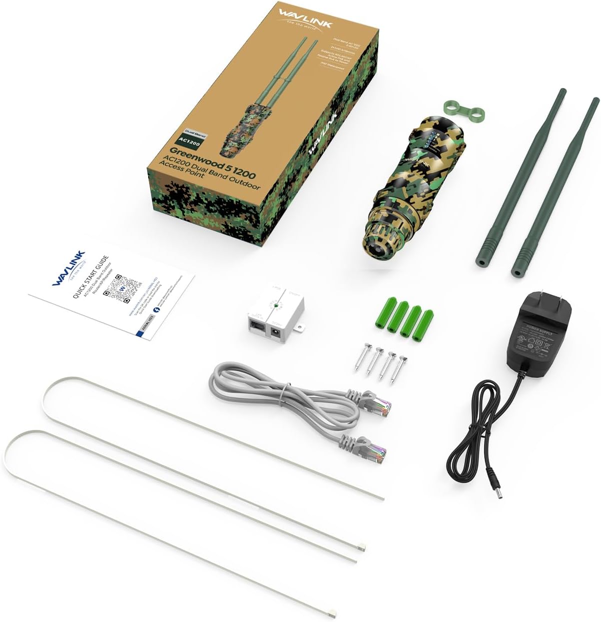 Outdoor WiFi Extender Long Range, WAVLINK Weatherproof WiFi Extender Signal Booster Outdoor with POE