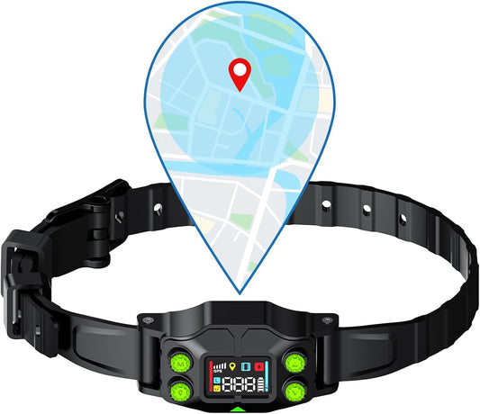 GPS Wireless Dog Fence Collar, Electric Dog Fence System with AI Smart Signal, 3 Training Modes, Radius 25-999 Yards