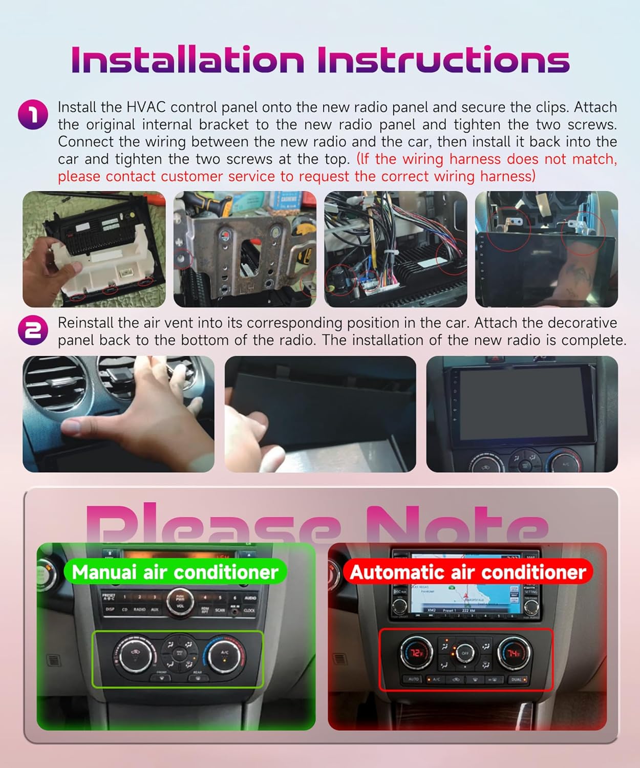 Car Radio for Nissan Altima 2008-2012,Wireless CarPlay Android Auto, 9 Inch Touchscreen, GPS, WiFi