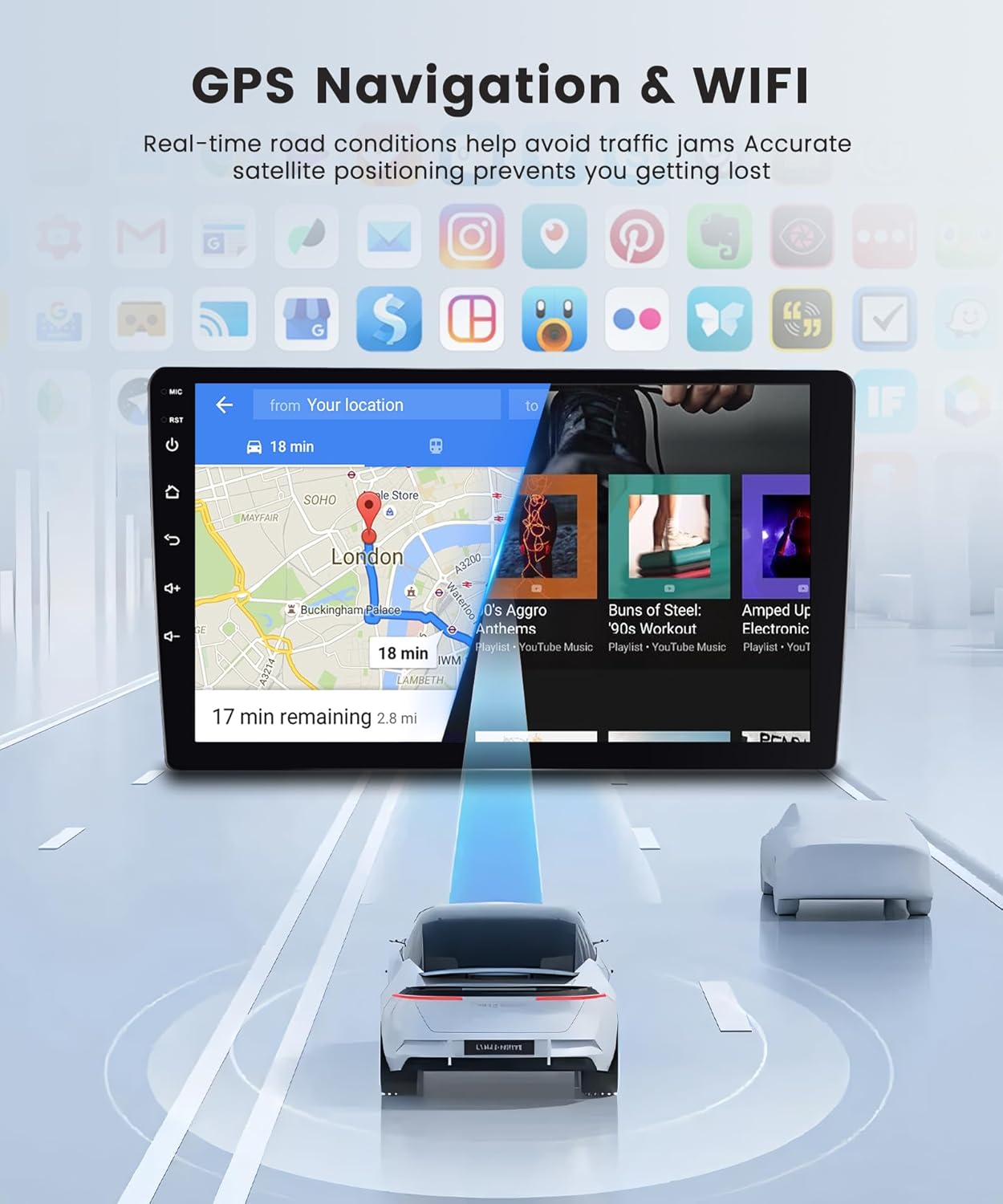 4G+64G Car Radio Stereo for Ford Fusion 2013-2019 for Ford Mondeo, Android 13 9 Inch Wireless Carplay/Android