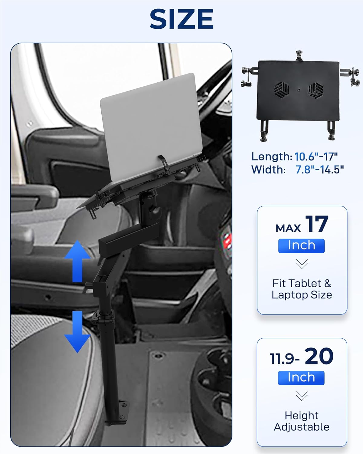 Car Laptop Mount Fit for Dodge Charger, Magnum, Challenger, Sprinter Van, Ram Promaster, Chrysler 300