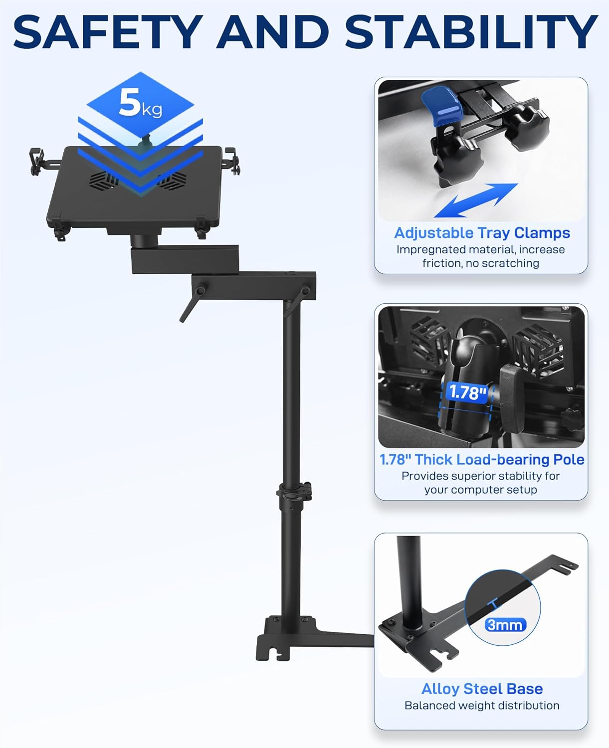 Car Laptop Mount Fit for Dodge Charger, Magnum, Challenger, Sprinter Van, Ram Promaster, Chrysler 300