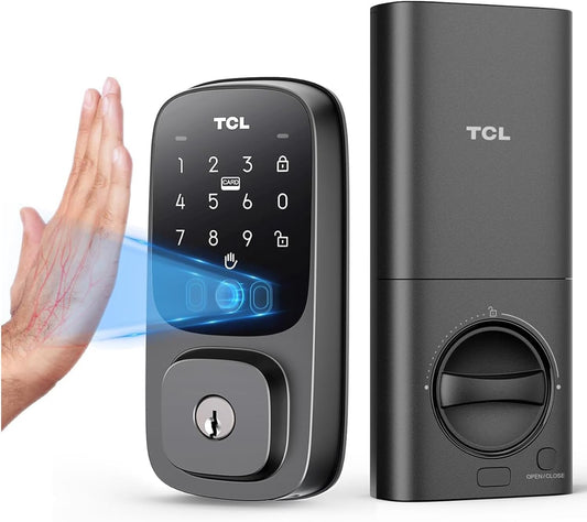 Smart Lock D1 Pro, Palm Vein Recognition Door Lock with App Control, Keyless Entry Door Lock