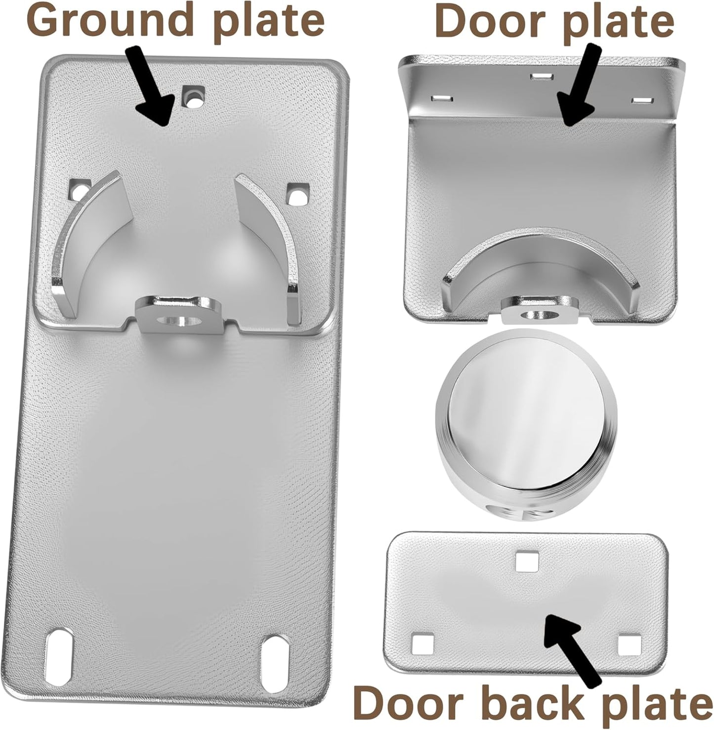 Heavy-Duty Solid Steel Roll-Up Door Lock, High-Security Hidden Shackle Padlock Set, Comes with 2 Keys