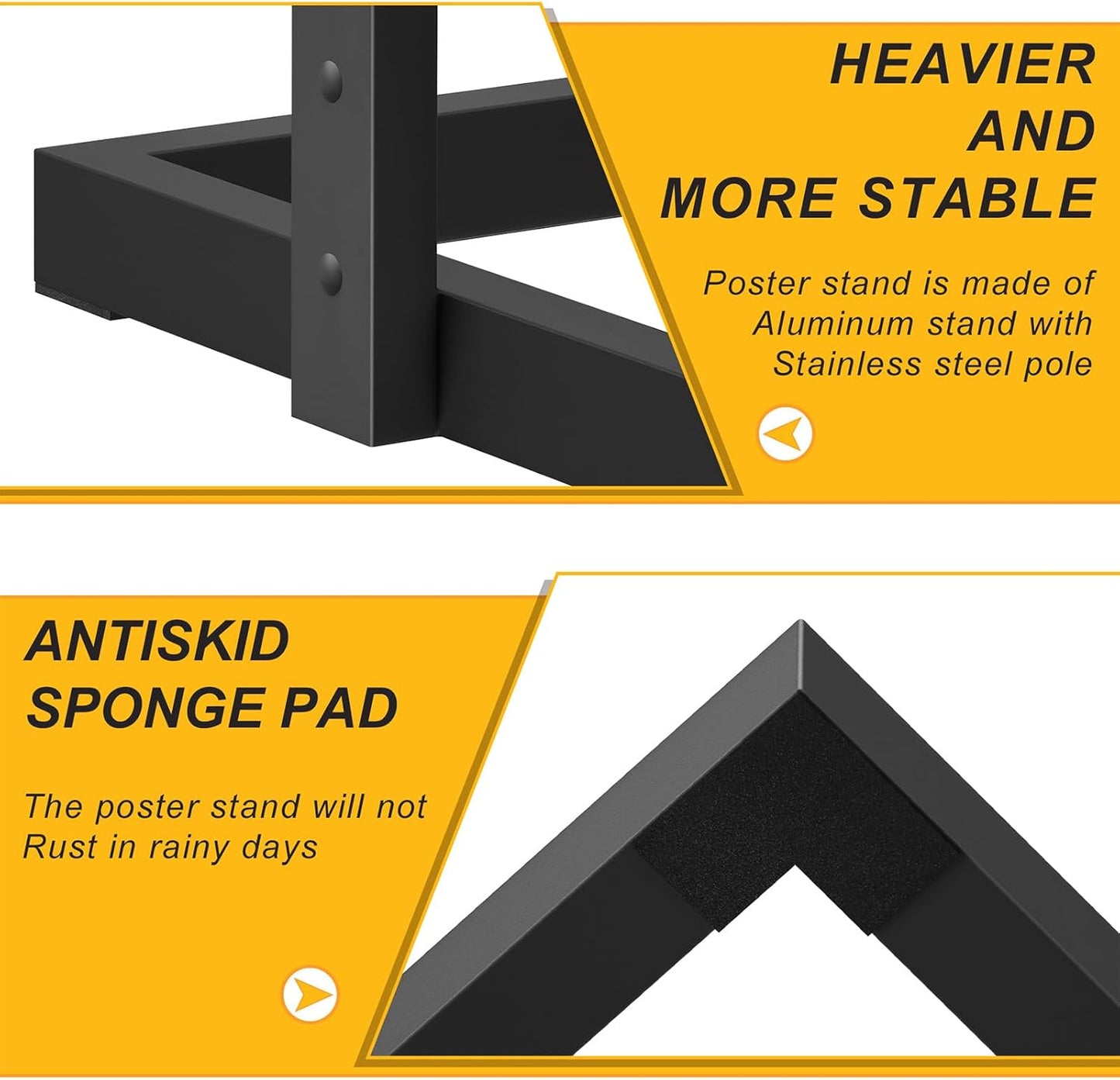 Sign Holder Floor Stand, Heavy Duty Metal Floor Standing Display, Double Sided Poster Stand 22' x 28'