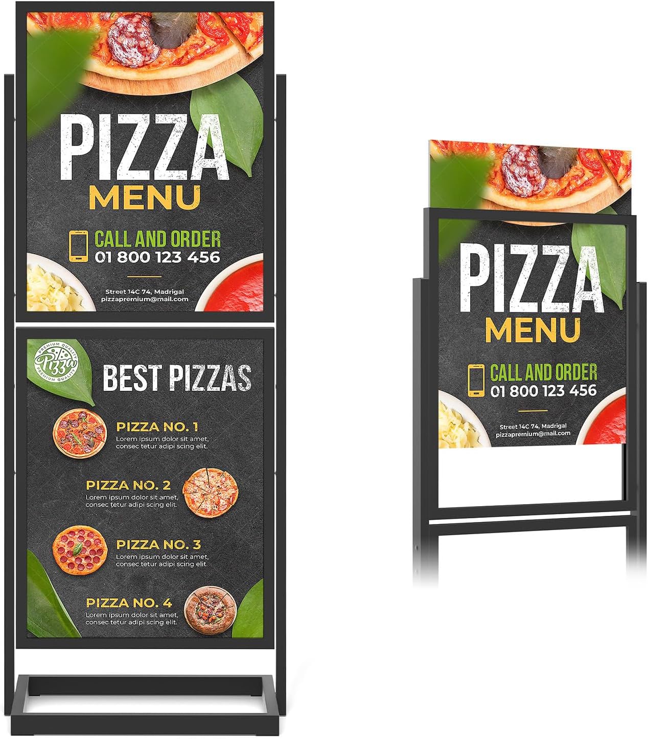 Sign Holder Floor Stand, Heavy Duty Metal Floor Standing Display, Double Sided Poster Stand 22' x 28'