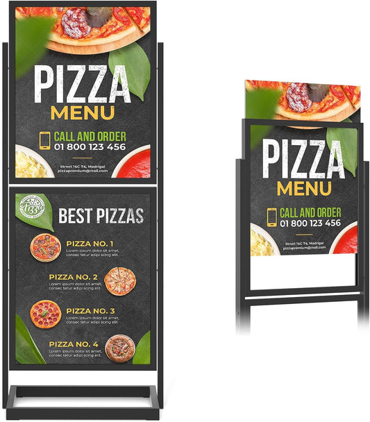 Sign Holder Floor Stand, Heavy Duty Metal Floor Standing Display, Double Sided Poster Stand 22' x 28'
