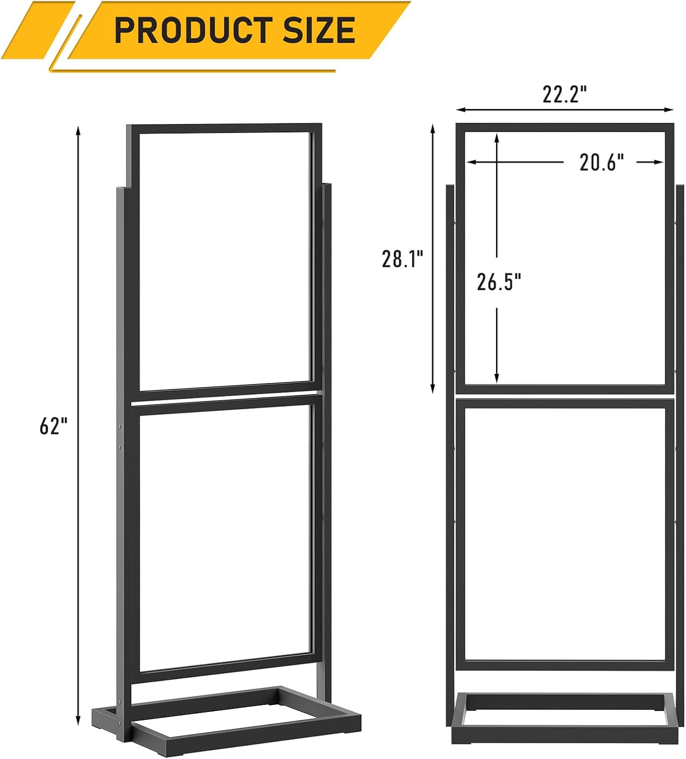 Sign Holder Floor Stand, Heavy Duty Metal Floor Standing Display, Double Sided Poster Stand 22' x 28'