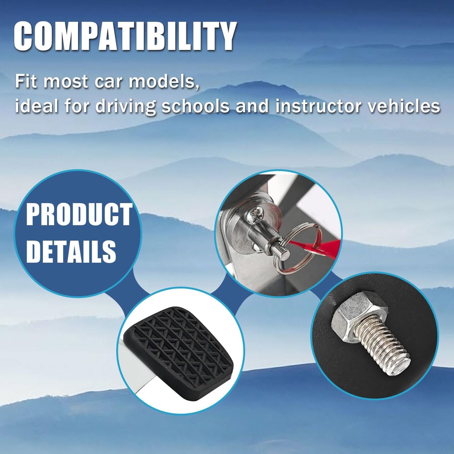 Universal Right Hand Drive Conversion Kit, Dual Brake System for Driving Instructor Vehicles