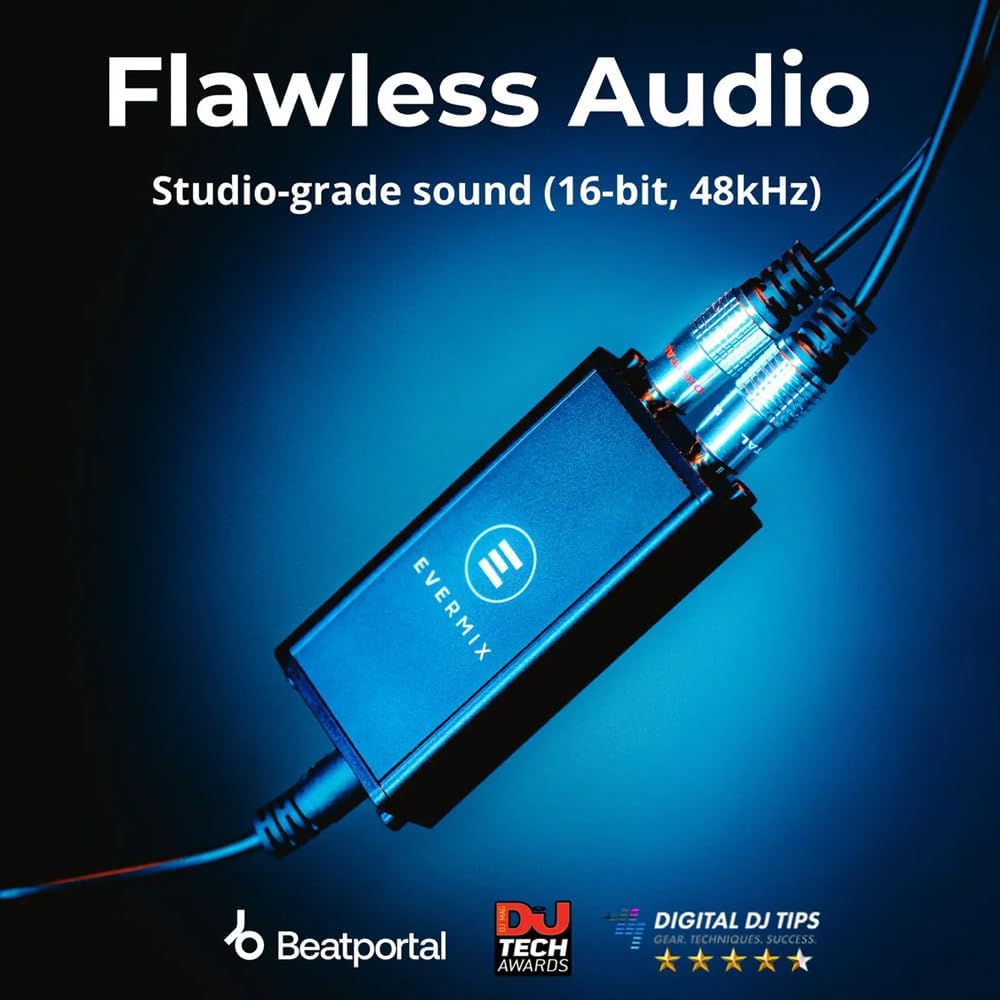 Portable DJ Audio Interface for Recording & Livestreaming (iOS & Android Compatible)
