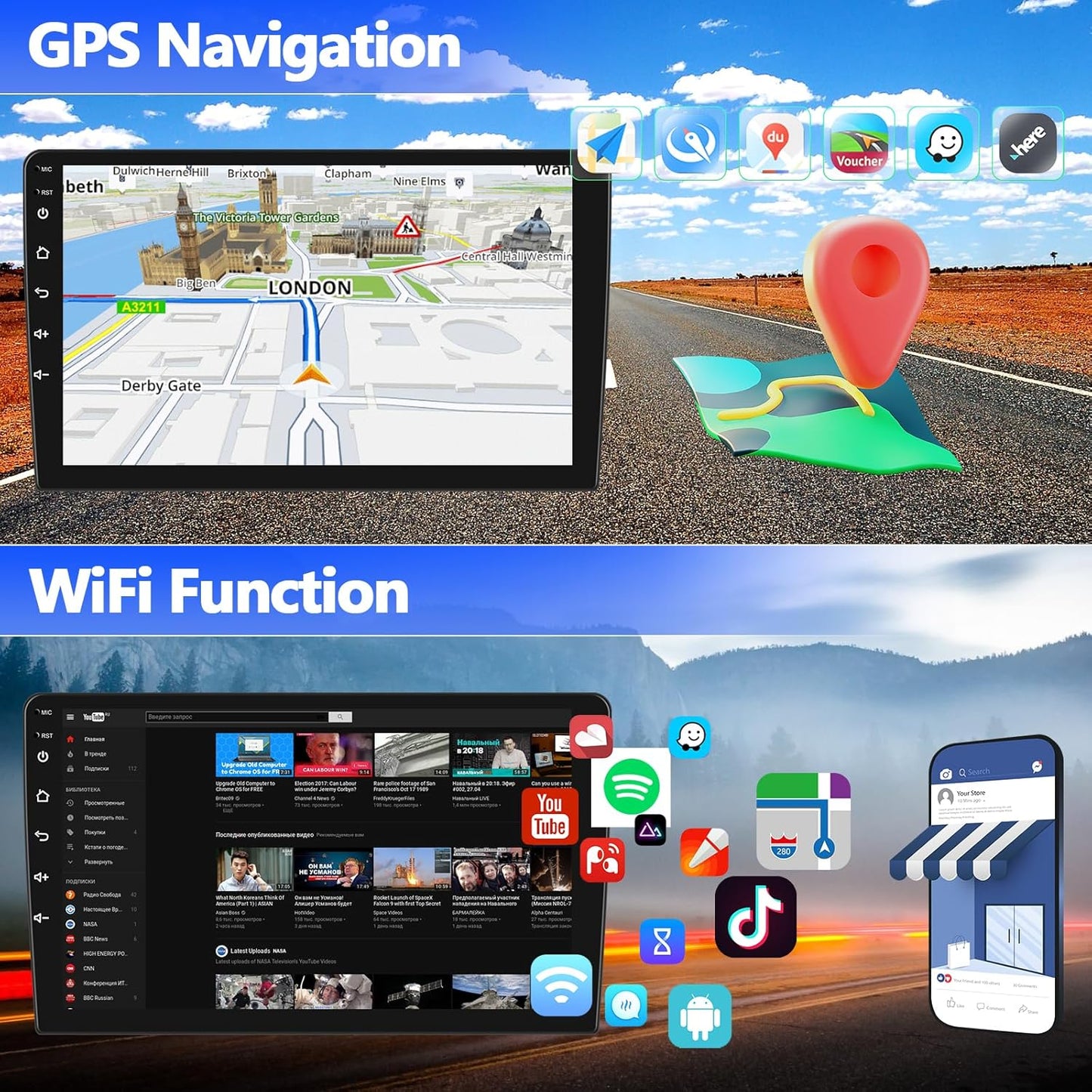 Android Car Stereo for Lexus ES250 ES300 ES330 2001-2006 with Carplay Android Auto 9 inch Touchscreen