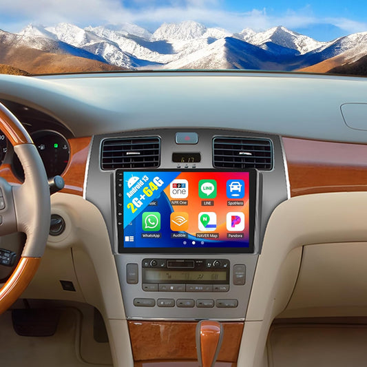 Android Car Stereo for Lexus ES250 ES300 ES330 2001-2006 with Carplay Android Auto 9 inch Touchscreen