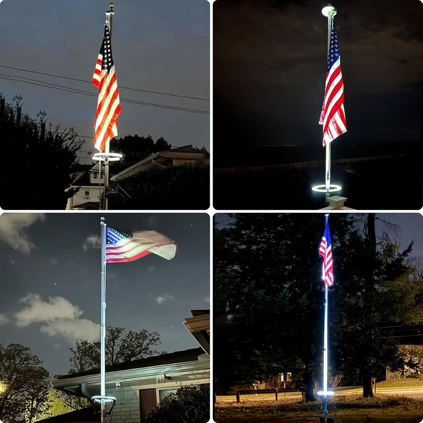 Solar Flag Pole Light, 5090 Lumens Flag Pole Light Solar Powered, 32 LED Flag Light, IP65 Waterproof