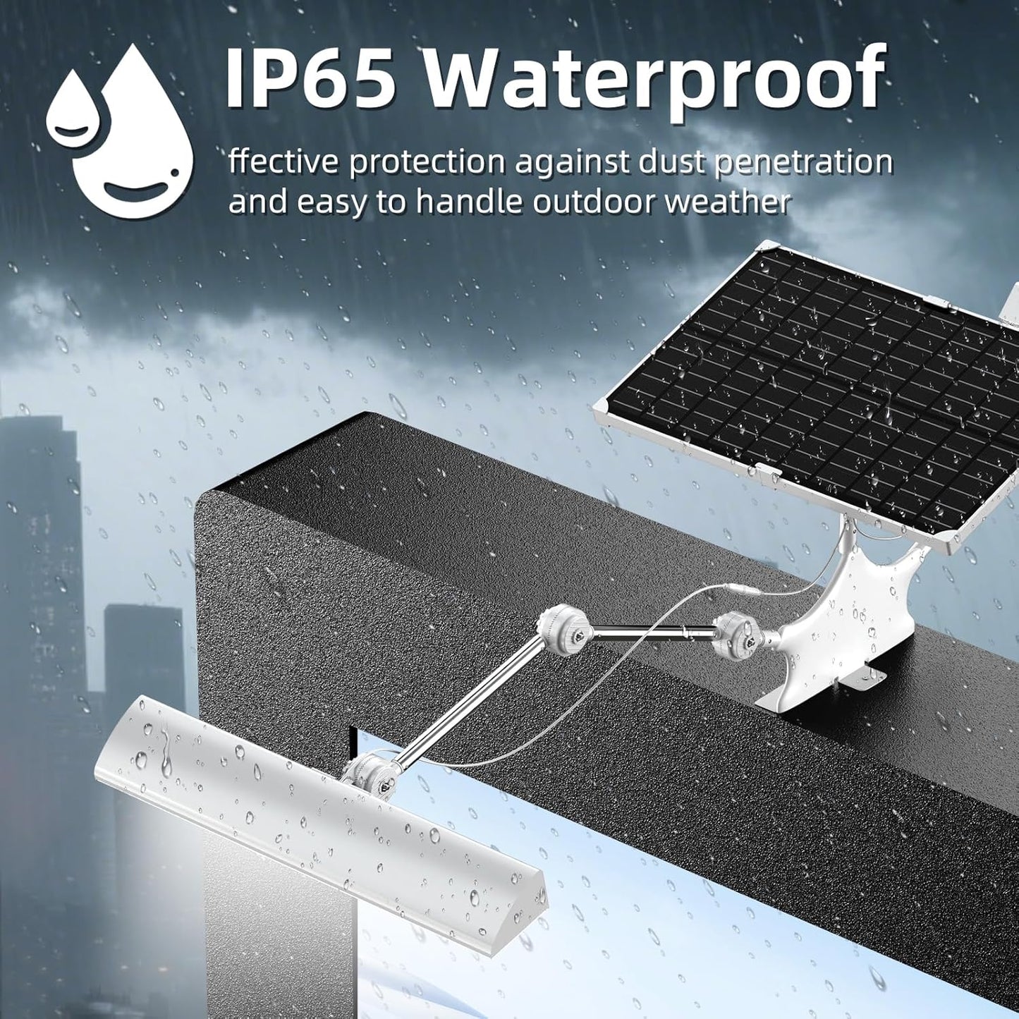 Outdoor Solar Sign Light, 420 LEDs, 5200 Lumens, 12000 mAh, IP65 Waterproof, Solar Powered Light
