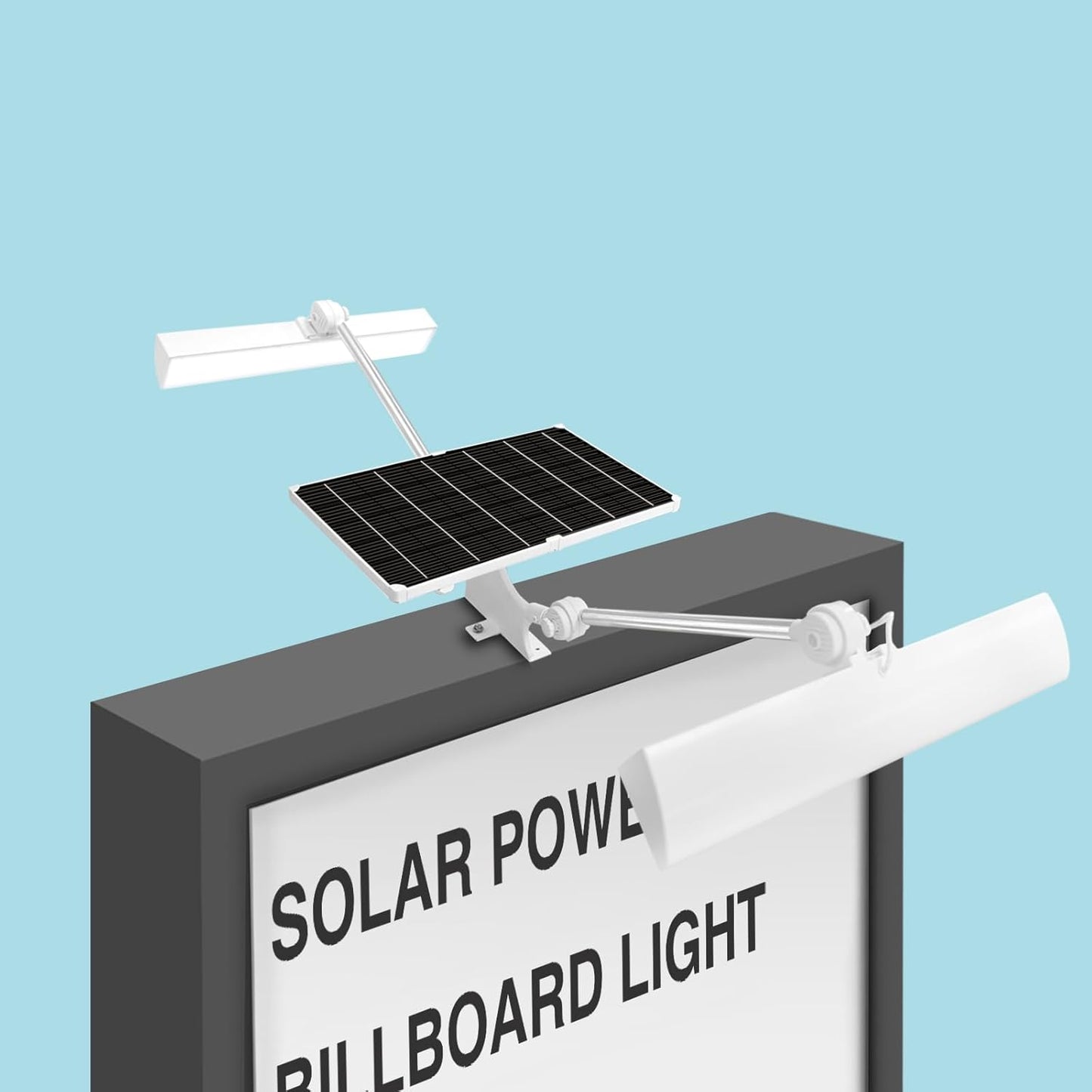 Outdoor Solar Sign Light, 420 LEDs, 5200 Lumens, 12000 mAh, IP65 Waterproof, Solar Powered Light