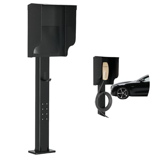 Vertical EV Charger Protection Box, 55-Inch Height, Heavy-Duty Steel Construction, Weatherproof