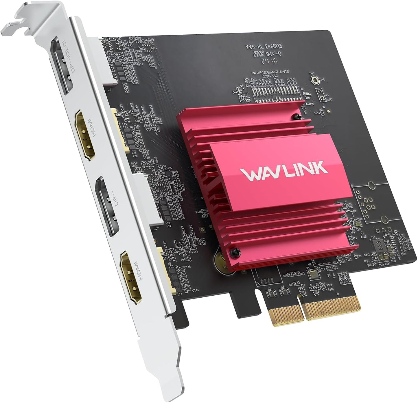 WAVLINK PCIE 8K/4K Monitor Card, 2DP+2HDMI Ports, Supports Extend 4 Monitors Output for Windows 11/10