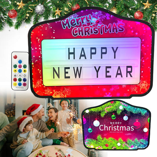 Bottle Service Sign for Christmas, Cinema Light Box with 4 Letter Kits and a Number Kit