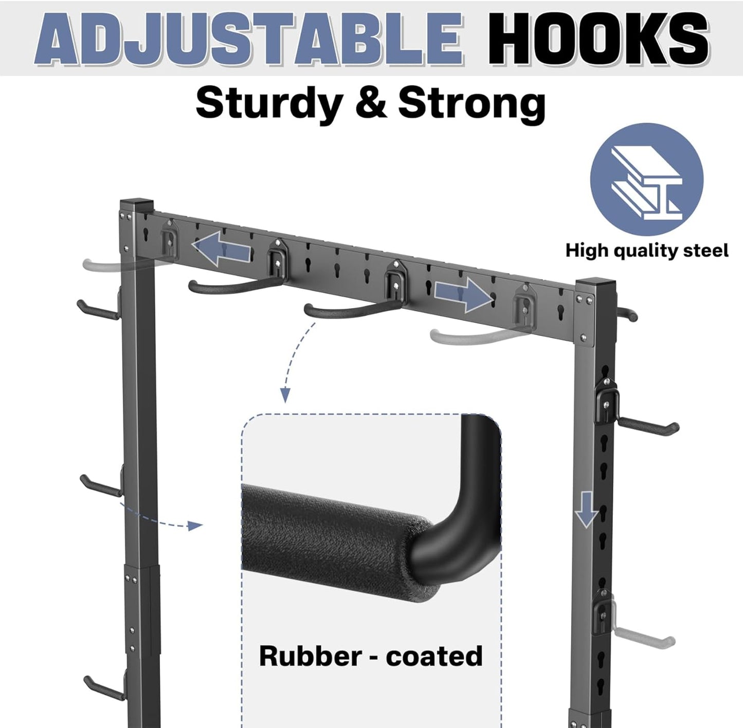 Freestanding Bike Stand for Garage, 7 Bikes Vertical Bike Storage Stand Heavy Duty Bike Floor Stand