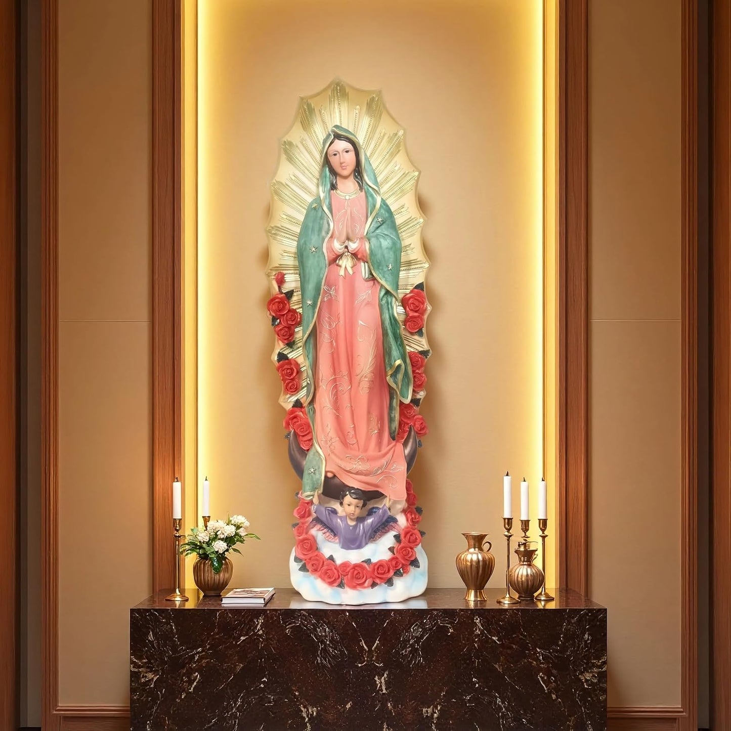 Our Lady of Guadalupe Large 36' High Christian Decor Religious Statue Catholic Gift