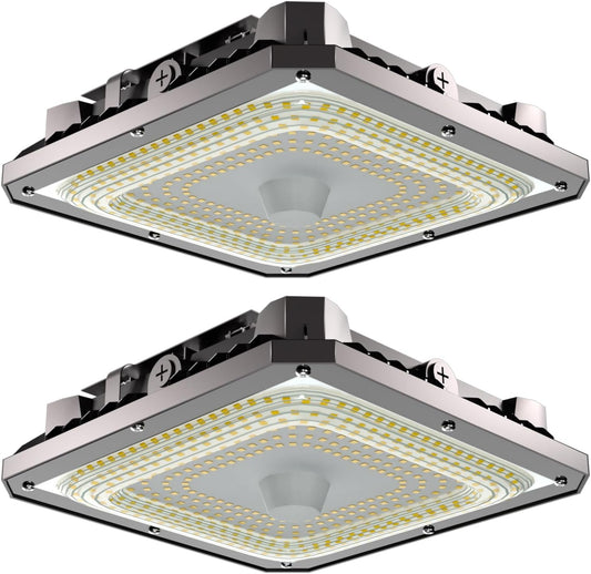 100W Garage Led Ceiling Lights, Large Coverage 15000LM Canopy Lights Outdoor LED for Garage/Carport