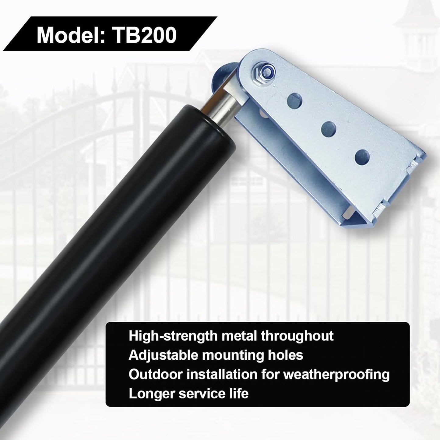 TB200 Hydraulic Outdoor Gate Closer for 50 to 145 lb. Gates